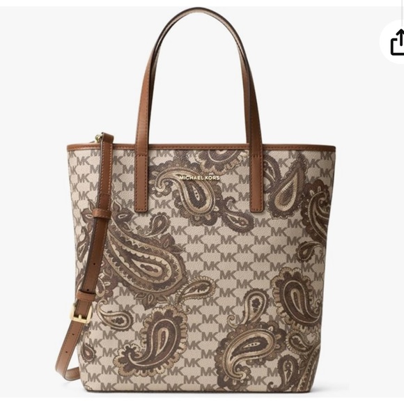 Michael Kors 2 Pc Set Emry Large Paisley Pattern Tote with Matching wallet - Picture 13 of 16